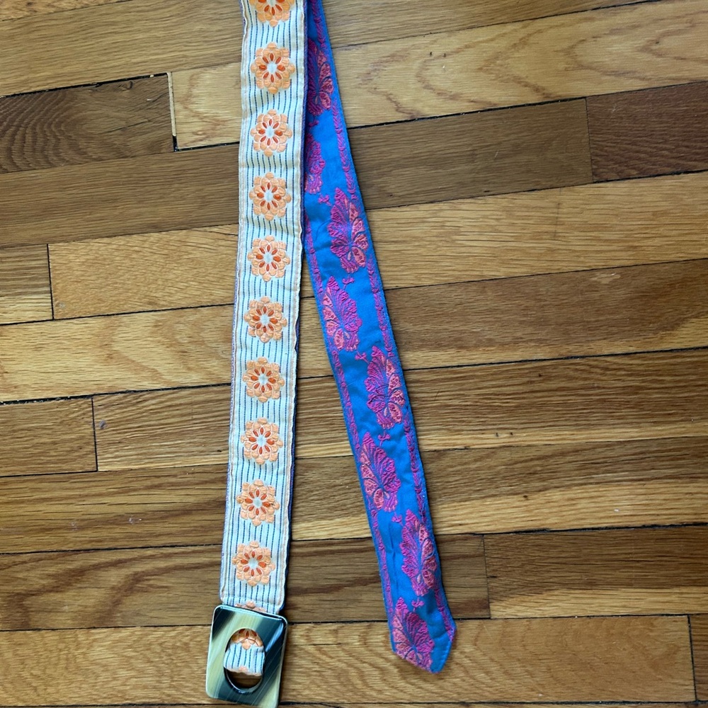 Hadley Pollet Colorful Reversible Fabric Belt